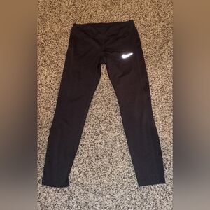Nike DriFit Woman's Mesh Bottom Leggings Black Size Medium